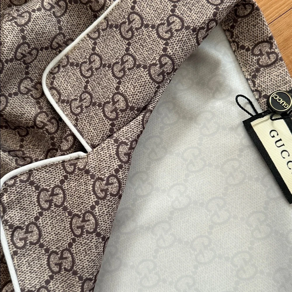 GG Patterned Luxurious Monogram Pajama Set - Long Sleeve Top & Pants - Picture 5 of 8